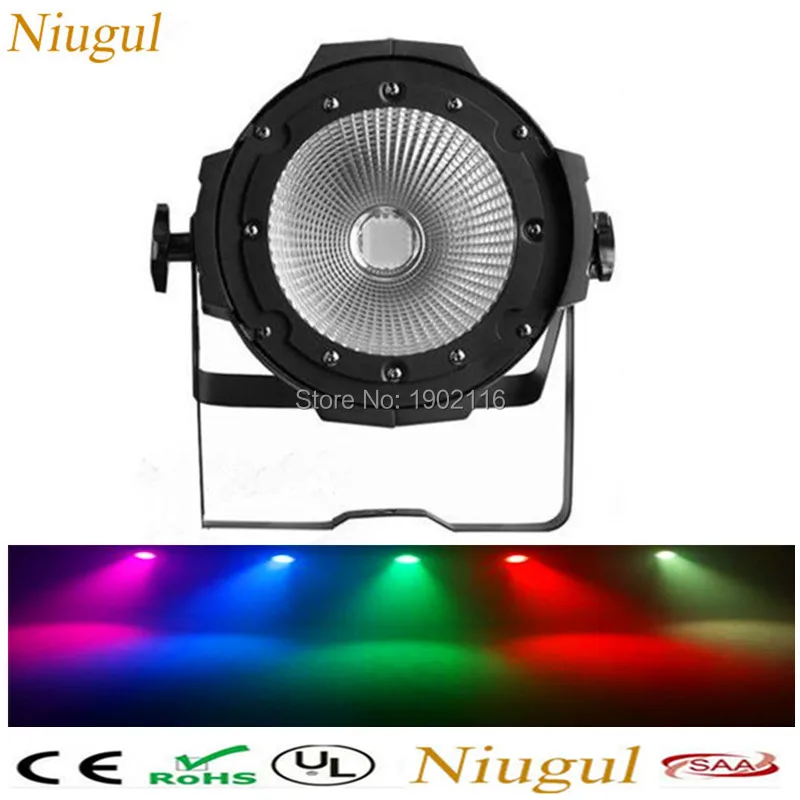 

Niugul Professional Stage Lighting/100W COB LED Par Can/RGBW Color DMX 100W COB LED Par /LED DMX Stage Light /DJ Disco Lighting