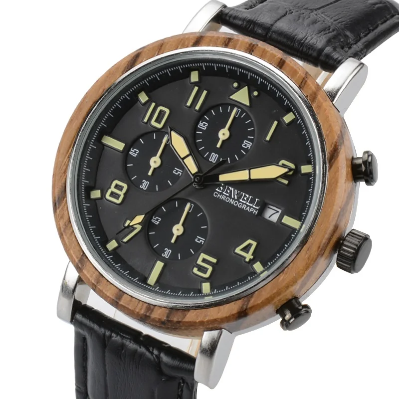BEWELL WOODEN WATCH