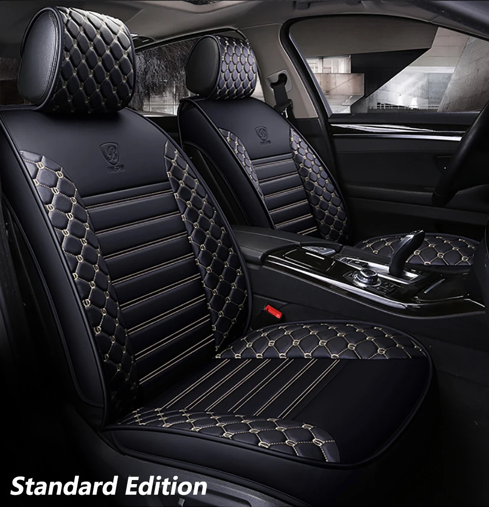 Kalaisike высококачественные кожаные универсальные чехлы для сидений автомобиля для Cadillac всех моделей ATS CTS SRX CT6 SLS ATSL XTS Авто стиль
