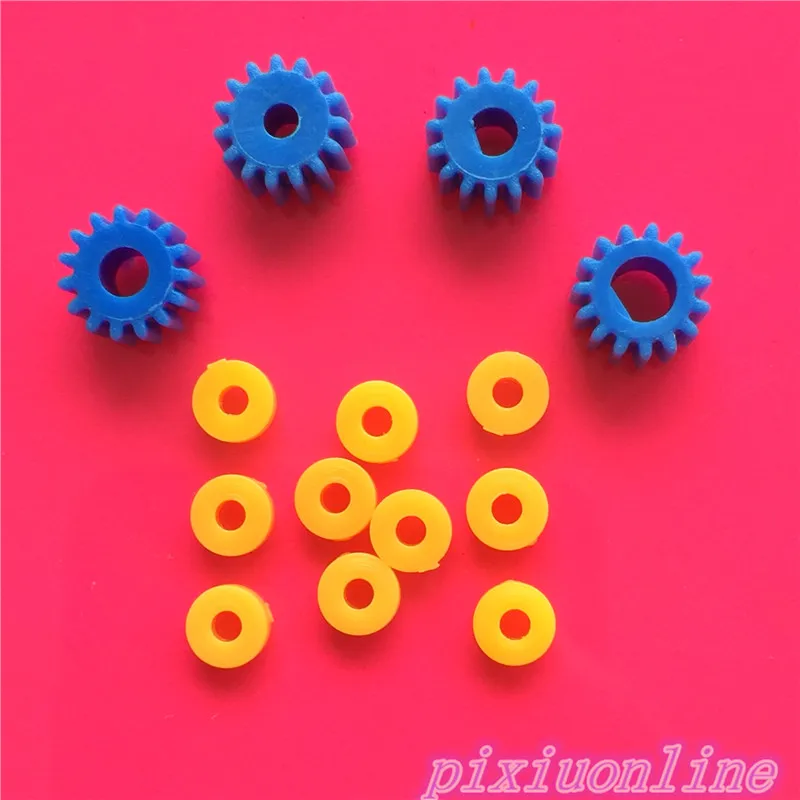 K006Y Plastic Bearing Gear Set DIY Worm Gear Axle Bonus Axle sleeve 16pcs