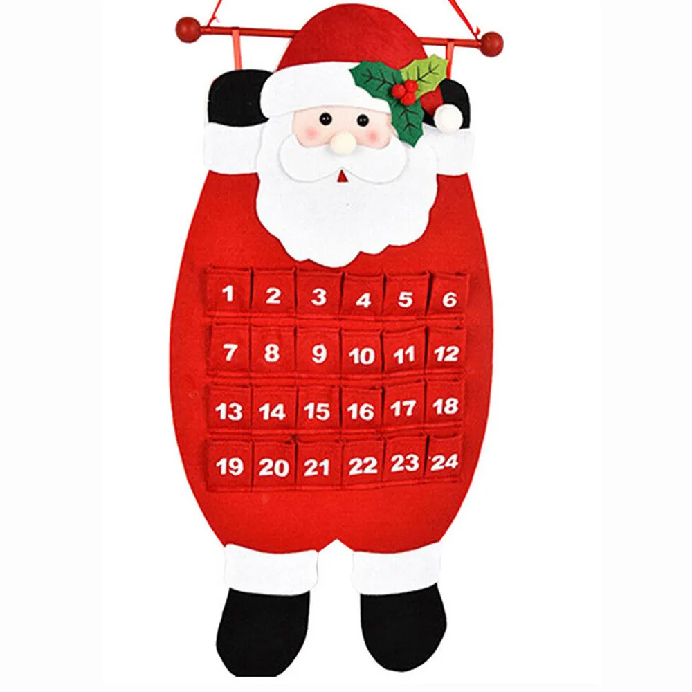 Рождественский Адвент-календарь старик Снежный человек олень календарь Advent обратного отсчета Рождественский календарь kalendarz adwentowy
