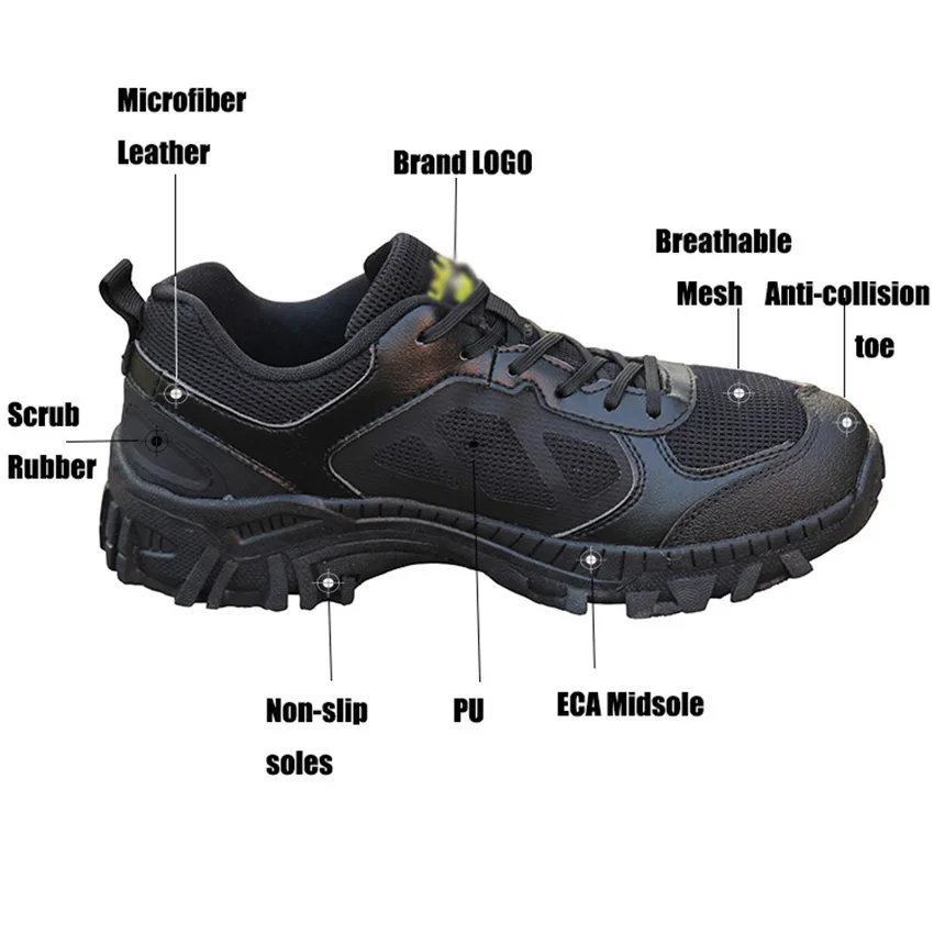 Черная тактическая Армейская Обувь; Военная обувь высокого качества; мужская обувь на нескользящей подошве; Tactico; botas hombre Militar Botas Militares