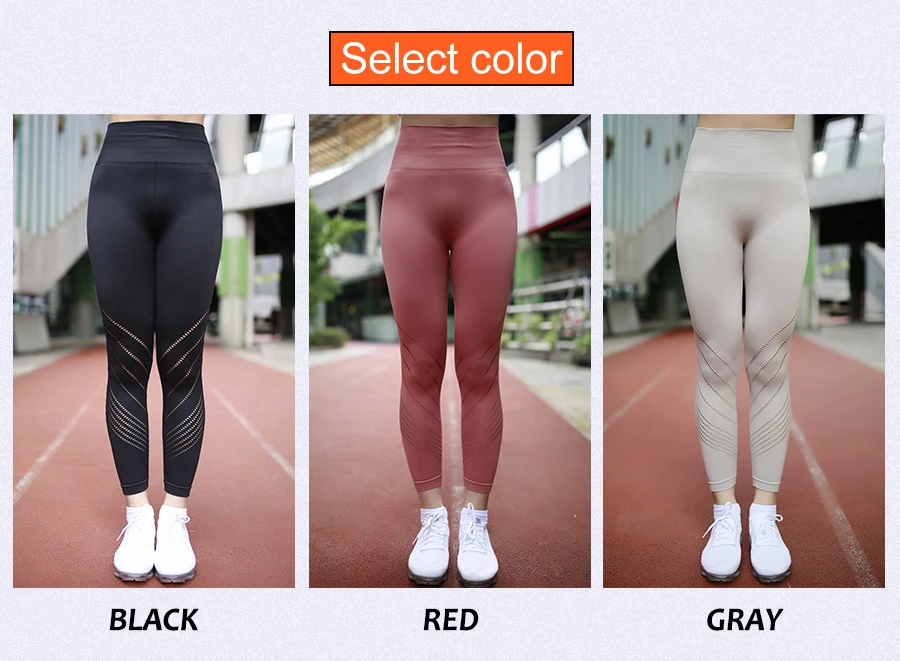 BINAND женские бесшовные леггинсы с эластичной талией, одноцветные леггинсы для спортзала, диагональные полосы, полые, быстросохнущие, дышащие, для бега, тренировки, йоги