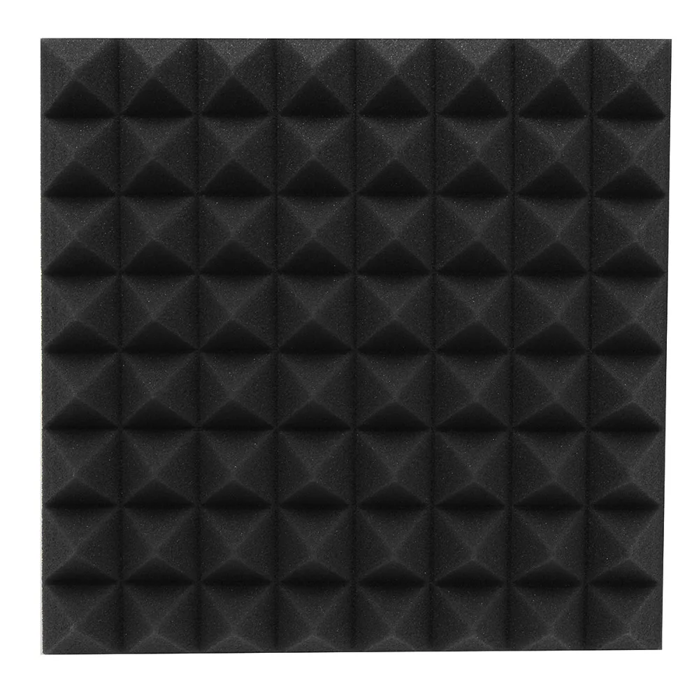 

6Pcs/set Black Absorbing Cotton Acoustic Foam Pyramid Tiles For Studio Sound Room Music Soundproofing Foam