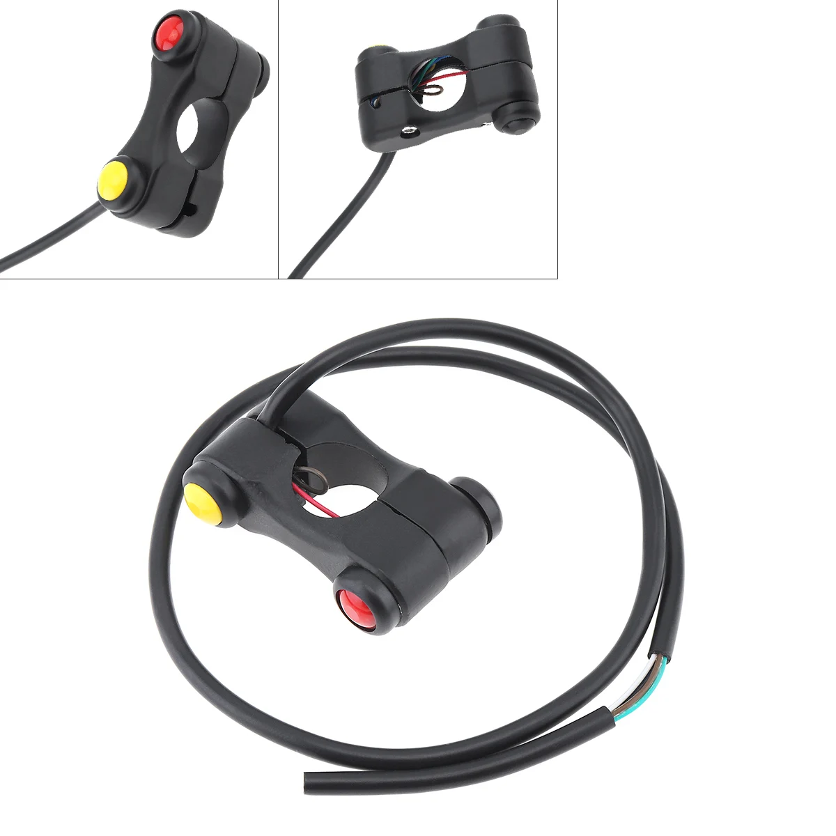УНИВЕРСАЛЬНЫЙ МОТОЦИКЛ Переключатель 12 V 7/8 ''22 мм черный Ручка 3 кнопки Start Динамик ближнего и дальнего мотоциклетные диммер, переключатель