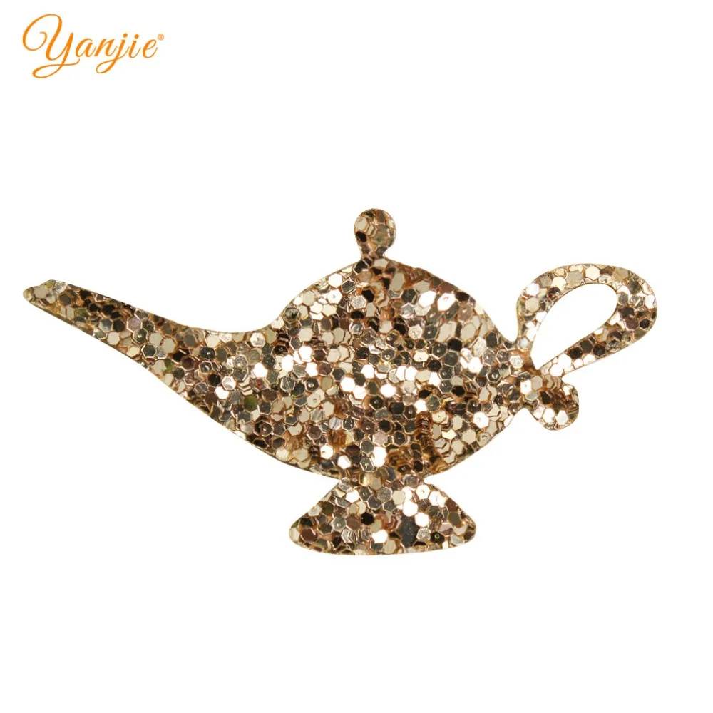 

14pcs/lot 2'' Glitter Leather Novelty Legend Lamp Felt Pads Kids Girl Headband Cute DIY Hair Accessories For Women 2019 Ornament
