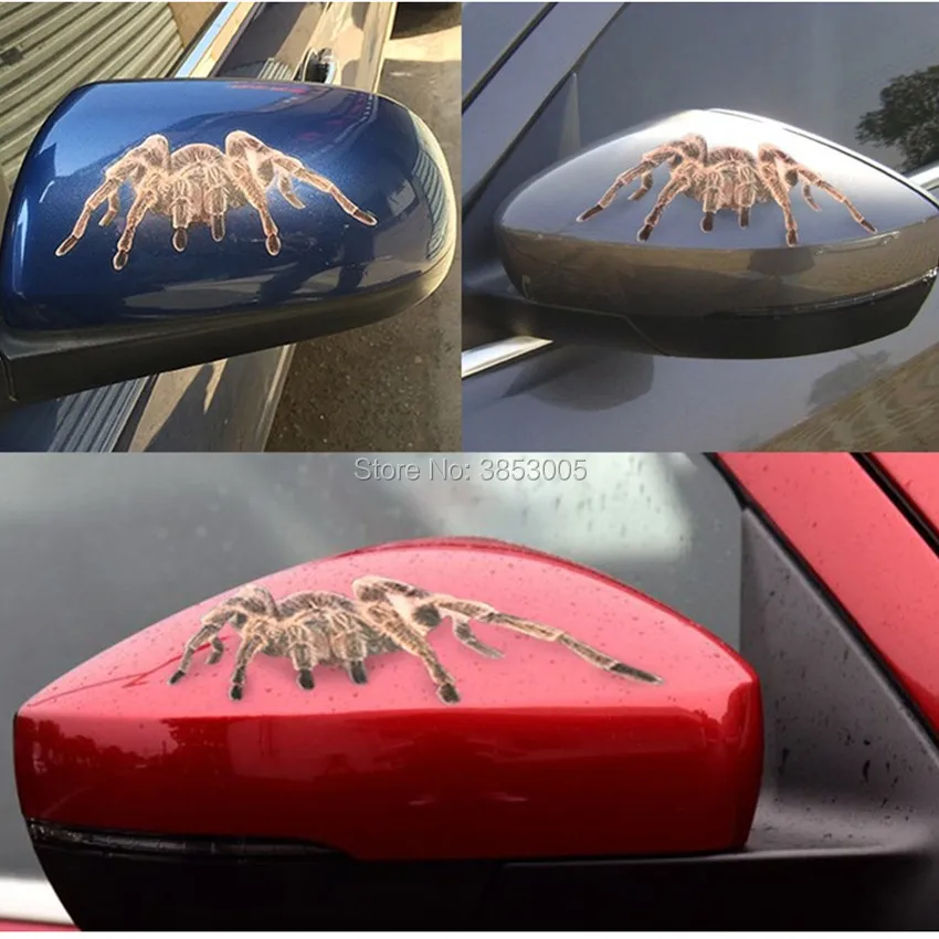 

2018 hot Car Styling 3D Cool Spider Stickers Covers For Renault Logan renault logan Toyota Chevrolet Cruze qashqai opel astra h