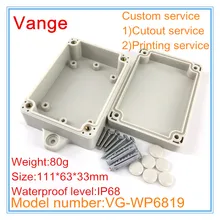 1 шт./лот IP68 Водонепроницаемая экструдированная распределительная коробка 111*63*33 мм ABS пластиковая проектная коробка корпус Корпус для провода соединительного устройства