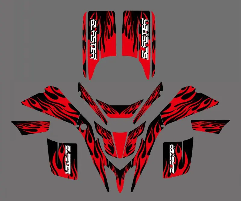 

0214 Fire New Style DECALS STICKERS GRAPHICS For Yamaha BLASTER YFS200 1988 - 2006 1990 1994 1998 2000 2002 YFS 200 Blaster200