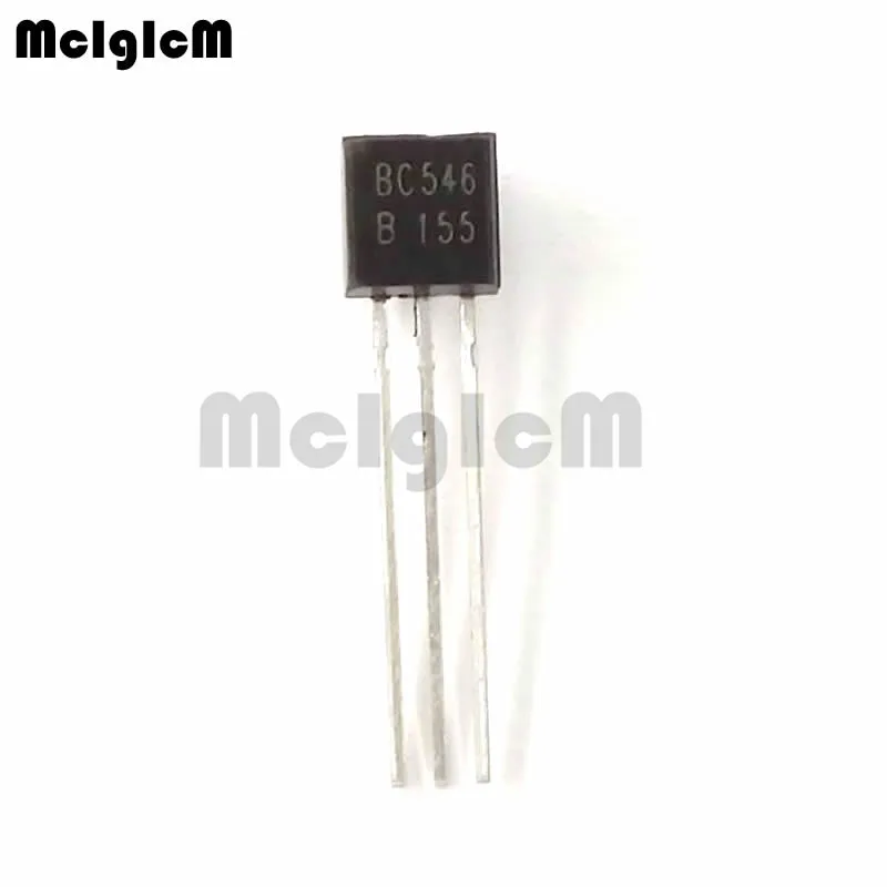 

MCIGICM 100pcs bc546 in-line triode transistor TO-92 0.1A 65V NPN