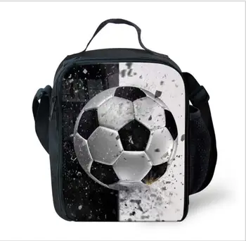 

Fashion 3D Ice Soccerly/Footbally Print Children Lunch Bag Insulated Cooler Students Meal Bag Insulated Boy Lunchbox