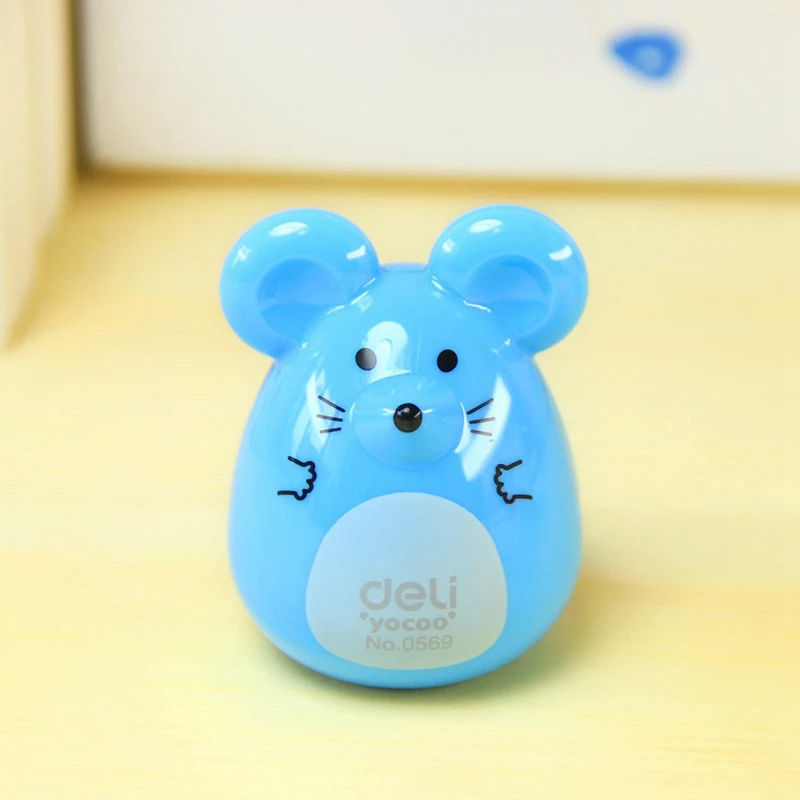 Deli 0569 милые Kawaii милые пластиковые мыши Автоматическая точилка для карандашей креативные канцелярские принадлежности подарки для детей школьные принадлежности