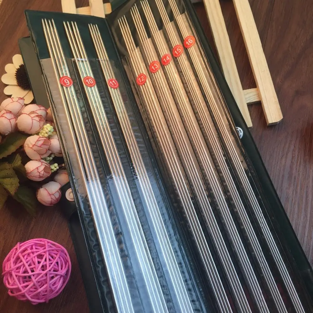 Free Shipping 11size/Set Stainless steel Straight knitting needles set