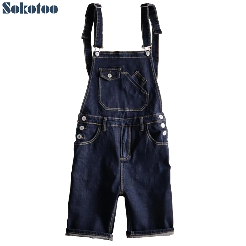 knee length overall shorts