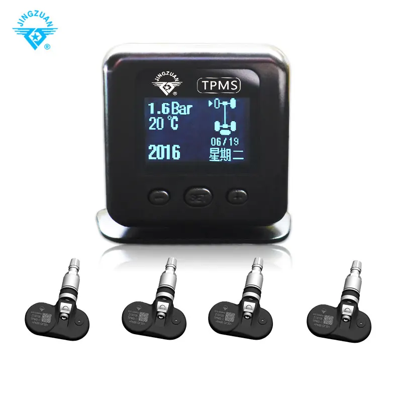 JINGZUAN 2017 новейший дизайн TPMS автомобильная система мониторинга давления в шинах OLED