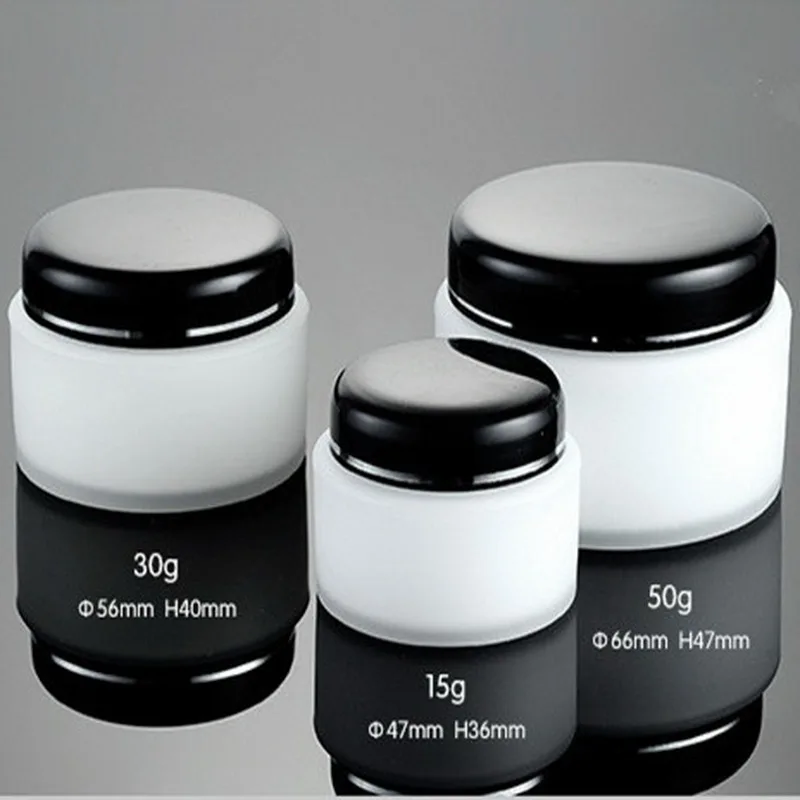 

5pcs/lot 15g 30g 50g White Color Plastic PP Jar With White Threaded Cap Empty PP Cream Jar Cosmetic jars Containers Packaging