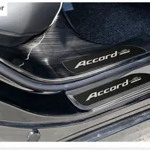 Подходит для Honda Accord 2013- 8 шт. Нержавеющая Накладка на порог черный