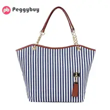 Полосатая Повседневная Женская Холщовая Сумка, повседневная сумка на одно плечо для покупок, пляжная сумка на молнии, большая сумка