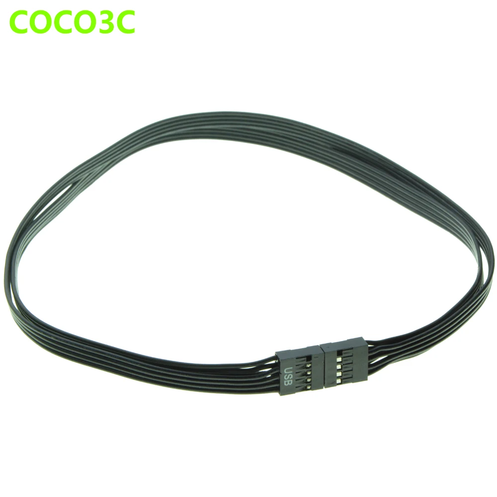 Motherboard 9 Pin USB header extension cable 10Pin USB Male to Female data transfer cable 24AWG 50cm