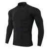 Camisetas deportivas para correr para hombre, Camiseta ajustada de compresión para gimnasio, camiseta negra sólida de entrenamiento para hombre, ropa deportiva para Crossfit ► Foto 1/6