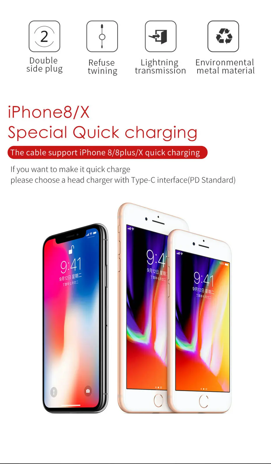 Mcdodo 18 Вт PD Быстрый зарядный кабель для iPhone X 8 Plus iPad Lightning to type C зарядный кабель для передачи данных адаптер USB C зарядный кабель