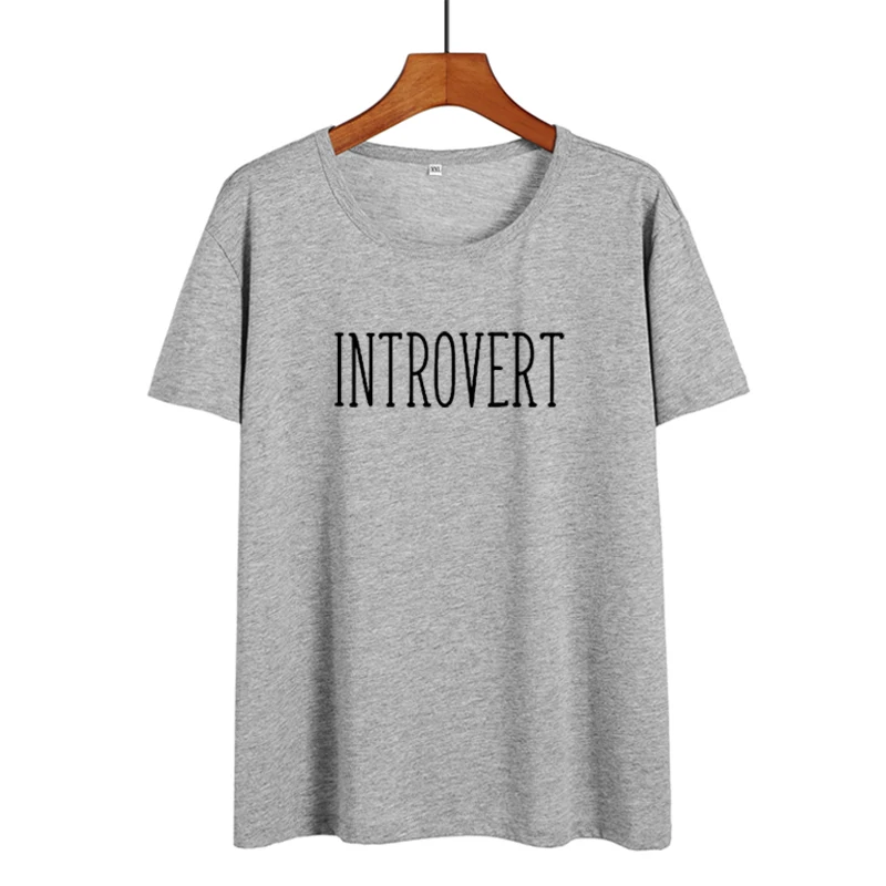 Футболка Introvert для любителей книг летняя хлопковая футболка черного и белого