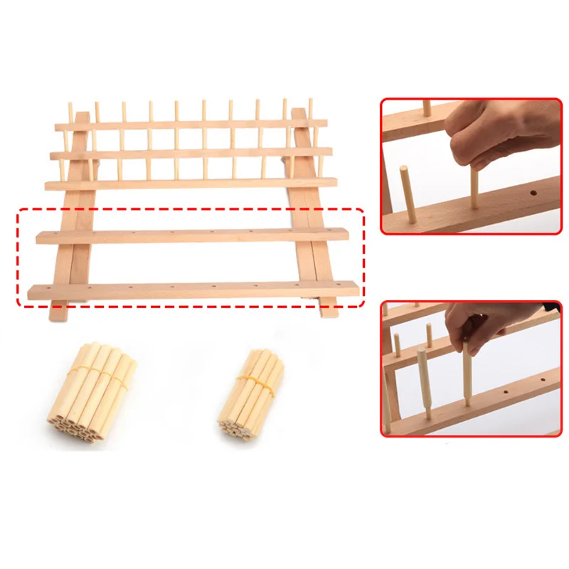 Складная деревянная стойка для ниток стойка вмещает настенное крепление 46 шпуля конус вышивальная машина швейный держатель для хранения