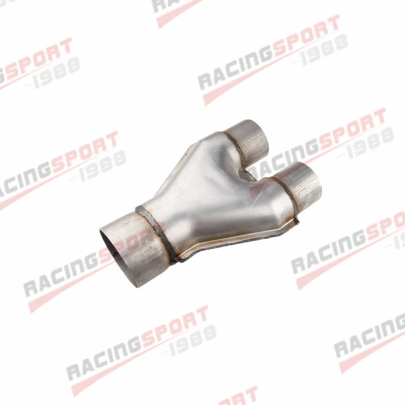 US Exhaust Y Pipe Adapter 2" Inch 51mm Dual 2.5" Inch Single Aluminized