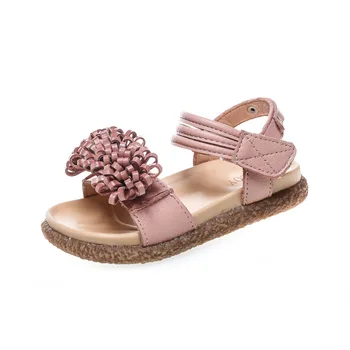 

Girls Sandals kids Shoes summer shoes girls shoes flowers leather sandals Princess sandals beige pink wholesale fashion shoes