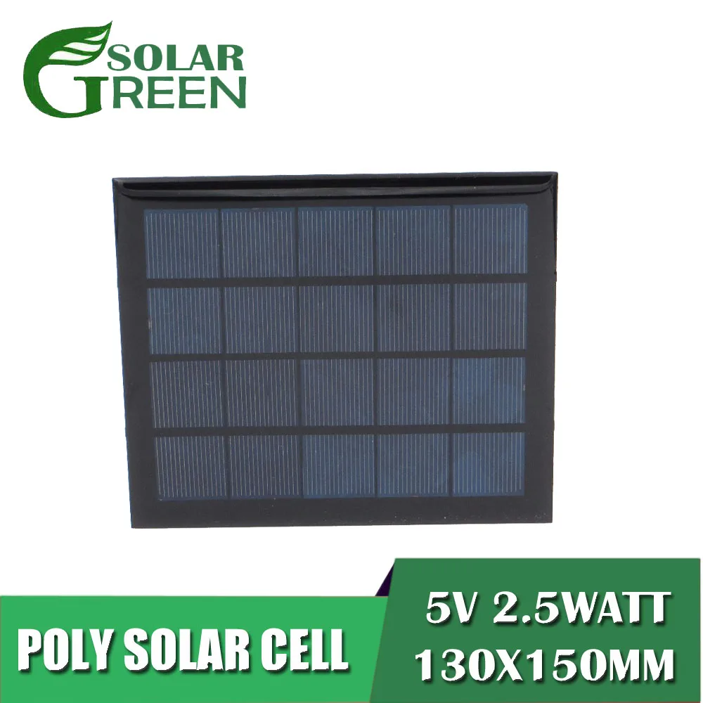 

DIY Battery Power Charge 2.5Watt 2.5W 5V 500mA Solar Panel Standard Epoxy Polycrystalline Silicon Module Mini Solar Cell toy