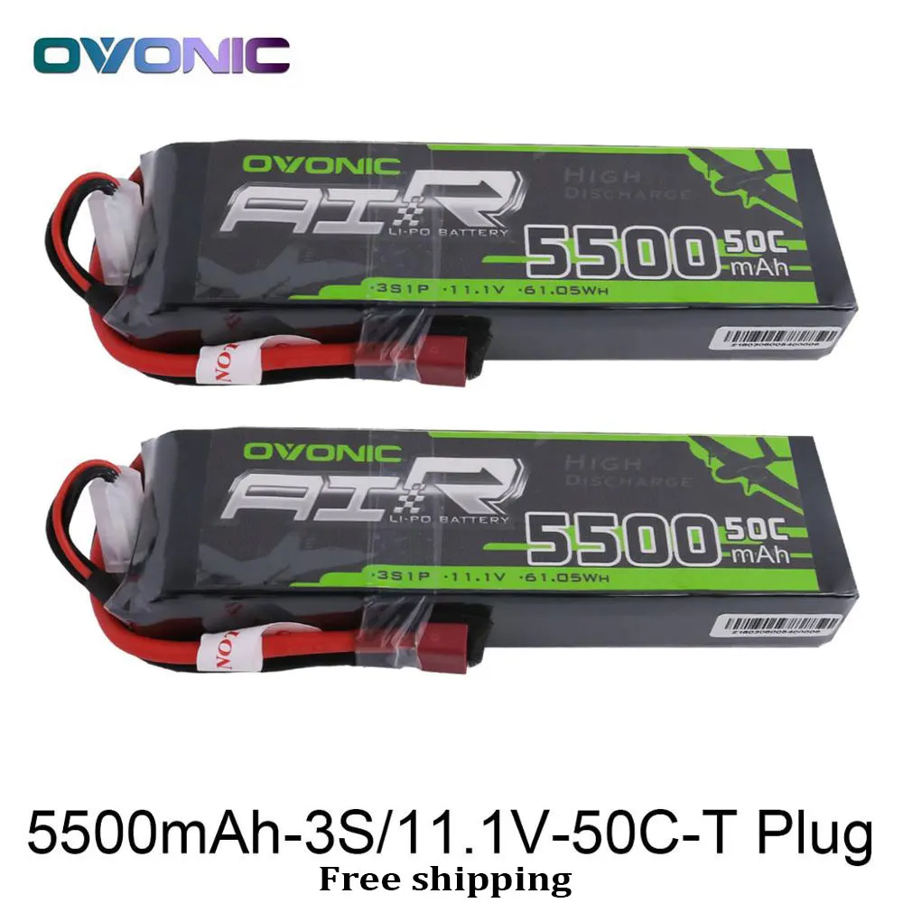 2 Packs Ovonic 5500mAh 11.1V LiPo 3S 50C Battery Pack Deans XT60 T Plug for Erevo VXL 2.0 Car Heli Quad RC Car Free Shipping 2 Packs Ovonic 5500mAh 11.1V LiPo 3S 50C Battery Pack Deans XT60 T Plug for Erevo VXL 2.0 Car Heli Quad RC Car Free Shipping