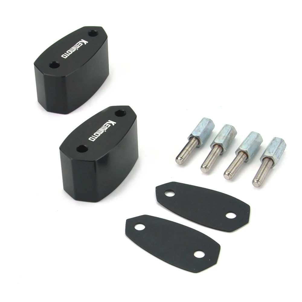 

KEMiMOTO Motorcycle Mirror Extenders Spacers Cover Adapter for KAWASAKI Ninja ER6F ER-6F 2009 2010 2011 2012-2015 after market