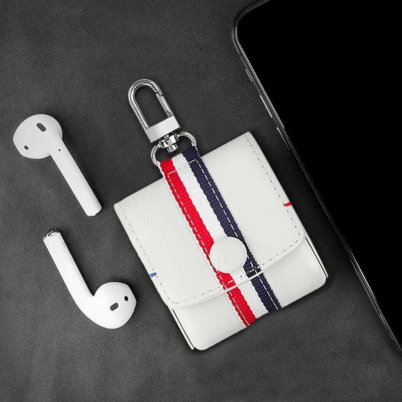 Protective Case For Airpods Leather Cases For Air Pods Cover Cases For Airpod PU Leather Skin Wireless Earphone Box For Air Pod (8)