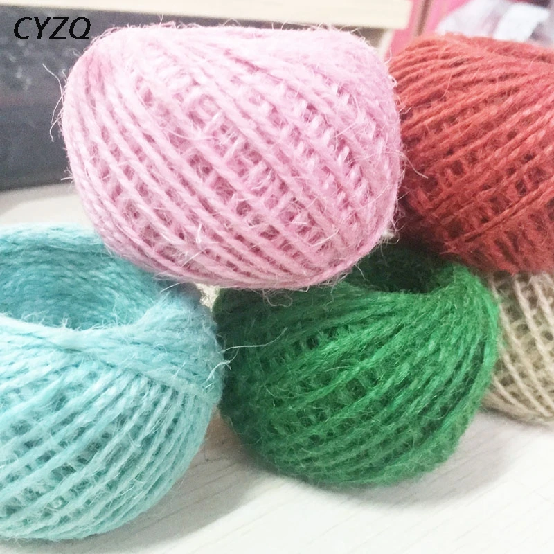 30 Meters Natural Burlap Hessian Jute Twine Cord Hemp Rope Party Wedding Gift Wrapping Cords Thread DIY Scrapbooking Craft Decor jute rope