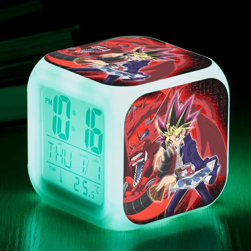 16 Будильники Duel Monster, светящийся светодиодный Будильник с изменением цвета для детей, будильник на день рождения, светящиеся часы, настольные часы - Цвет: 16