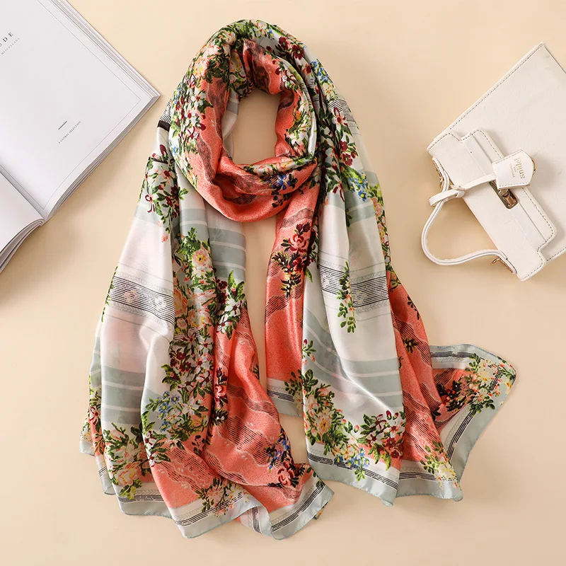 

women scarf spring autumn silk scarves shawls and wraps lady pashmina beach hijab foulard