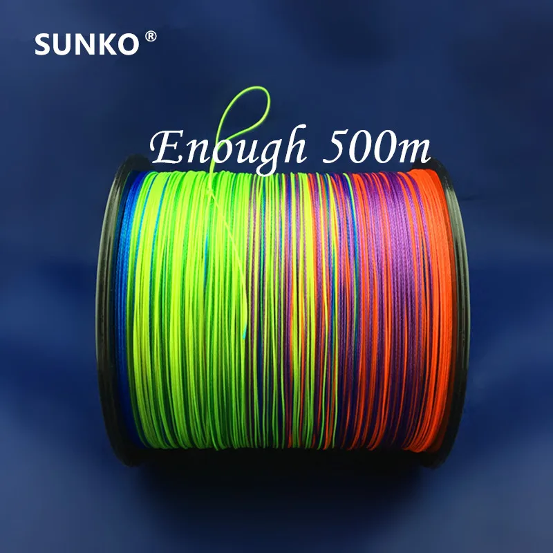SUNKO бренд 8strands супер прочная леска 300 м 500 1000 японский по составу многонитевая