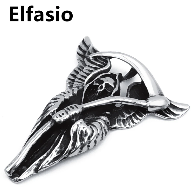 Мужской большой кулон из нержавеющей стали с цепочкой в коробке|biker pendant|stainless steel