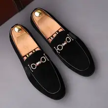 ERRFC/Новое поступление, модные мужские черные комфортная обувь на каждый день, Лидер продаж, красные слипоны с круглым носком, обувь для отдыха из искусственной замши, размеры 38-43