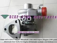 TD04-10T-4 49177-01515 Turbocharger For Mitsubishi Delicia Pajero Shogun L200 L300 L400 4WD 4D56 2.5L water Cooled 5 holes Turbo