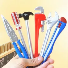 100x моделирование аппаратных инструментов шариковая ручка ультра-реалистичный тиски моделирование креативный выдвижной нож молоток случайным образом