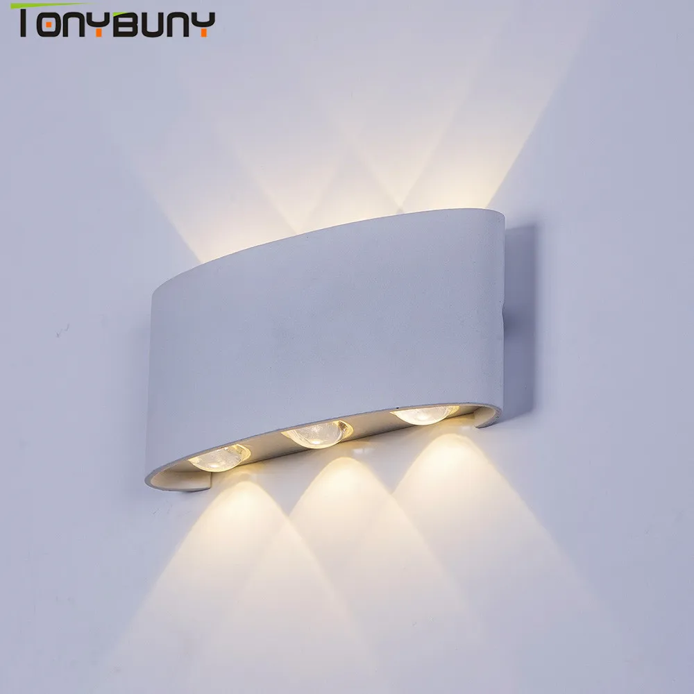 Black White housing LED Outdoor lamp Waterproof IP65 LED Wall light porch light Up and Down lamp 6W 10W Modern 110V 220V 240V