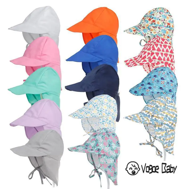 

KIDS Sun Hat Upf 50 UV Protection Outdoor Kids Beach Summer Hat Neck Ear Cover Flap Cap Adjustable Baby Drawstring Cap 79