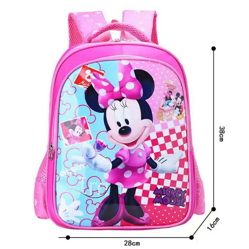 

Children Cute Minnie School Bags Cartoon Princess Backpacks For Boys Girls Orthopedic Primary Backpack Spider man SchoolBags