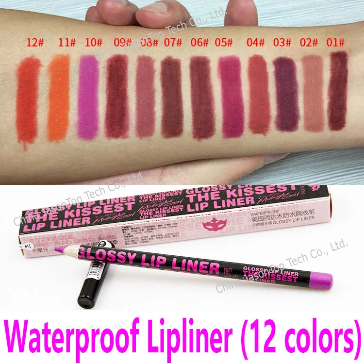 

Wood-stick Waterproof Lip Liner Long Lasting Lipliner Pencil Lip Outline Grooming 15cm Natural Lips Makeup Tools Pink Red Coffee