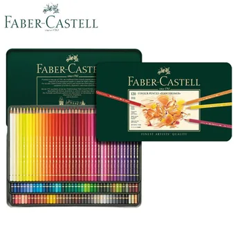 Faber Castell Polychromos lápices de colores mejor calidad de artistas, Lapices Color Pastel profesionales kit de dibujo juego de lata de Metal