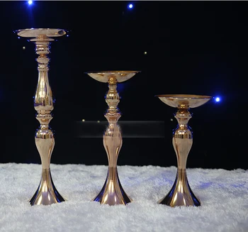 

36cm 10pcs/lot high wedding kissing ball stick European classical GOLDEN candle stick/ wrought iron candle sticks without flower