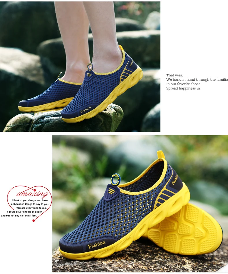 Мужские кроссовки 9908 из сетчатого материала; обувь в стиле светильник дышащие Летние слипоны женские сандалии с плоской подошвой, уличные пляжные отдыха повседневная обувь; Zapatos De Hombre; мужская обувь