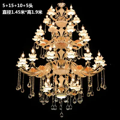 

Longree Lighting Large Candle Chandeliers Light K9 Crystal Chandeliers Lustre Villa Chandeliers Light Lighting +Free shipping