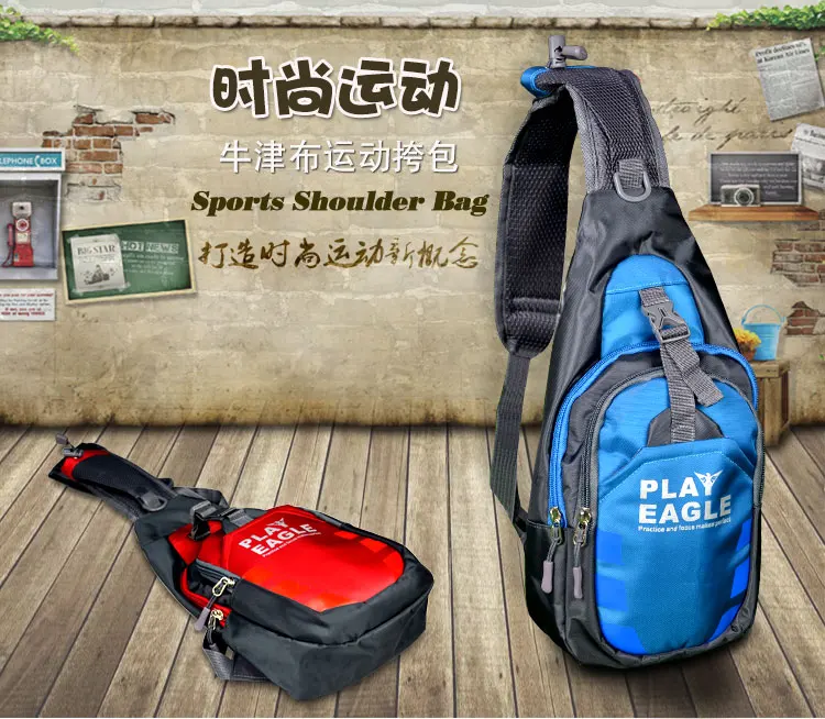 PLAYEAGLE унисекс нагрудная сумка из текстиля плеча слинг пакет сумка нейлоновая для путешествий отдых пеший Туризм Открытый Спорт в 4 цвета